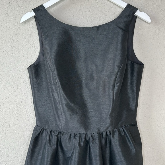 ALFRED SUNG Black Sleeveless Short Bridesmaid Dress Scoop Back By Dessy Size 8 - Picture 3 of 14